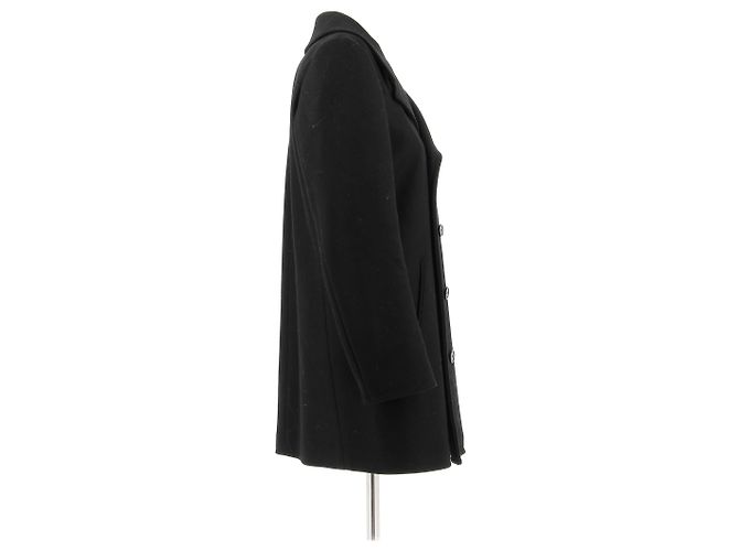 Abrigos SAINT LAURENT T.FR 38 Lana Negro - vista 4
