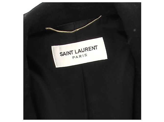 Abrigos SAINT LAURENT T.FR 38 Lana Negro - vista 5