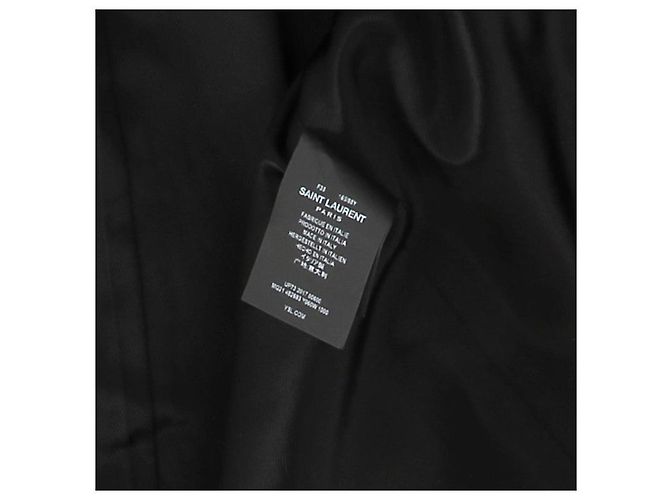 Abrigos SAINT LAURENT T.FR 38 Lana Negro - vista 6
