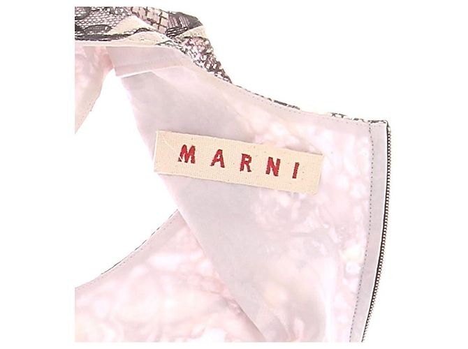 Vestido MARNI T.IT 38 Algodón Gris - vista 6