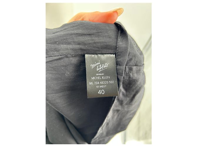 Autre Marque UNTERSCHRIFTLOS / UNTERSCHRIFTLOS Kleider T.FR 40 Seide Schwarz - Ansicht 6