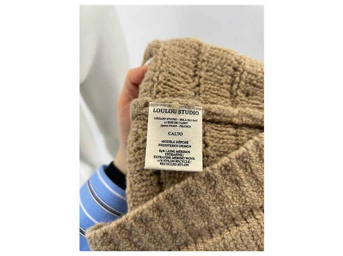 Autre Marque LOULOU STUDIO Strickwaren T.International M Wolle Braun - Ansicht 6