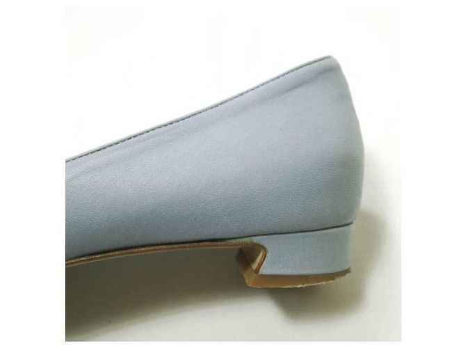 Autre Marque Scarpe flat quadrate in pelle ERIKA ROCCHI Blu - vista 10
