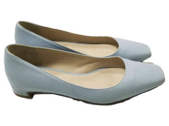 Autre Marque Scarpe flat quadrate in pelle ERIKA ROCCHI Blu - vista 3