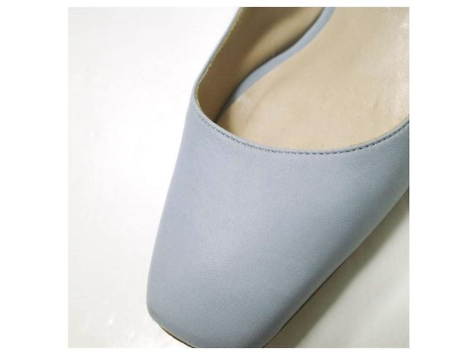 Autre Marque Scarpe flat quadrate in pelle ERIKA ROCCHI Blu - vista 6