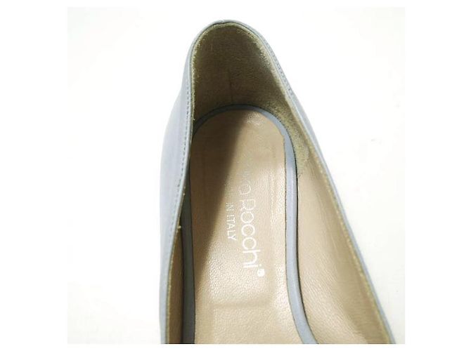 Autre Marque Scarpe flat quadrate in pelle ERIKA ROCCHI Blu - vista 8