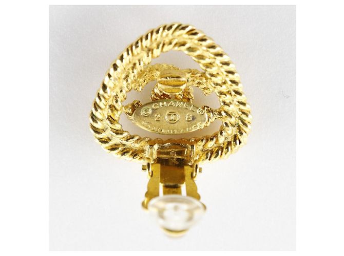 Pendientes chapados en oro con el logo Coco de Chanel Dorado - vista 5