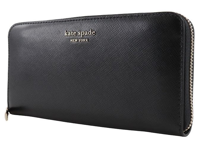 Portafoglio in pelle con zip Kate Spade PWR00281 Nero - vista 2