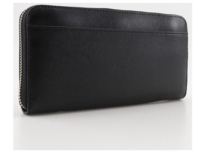 Portafoglio in pelle con zip Kate Spade PWR00281 Nero - vista 3