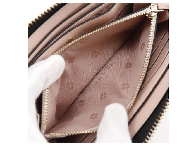Portafoglio in pelle con zip Kate Spade PWR00281 Nero - vista 7