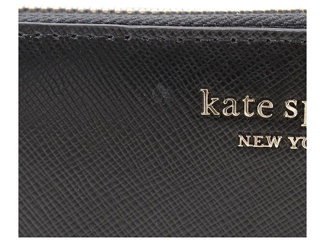 Portafoglio in pelle con zip Kate Spade PWR00281 Nero - vista 8
