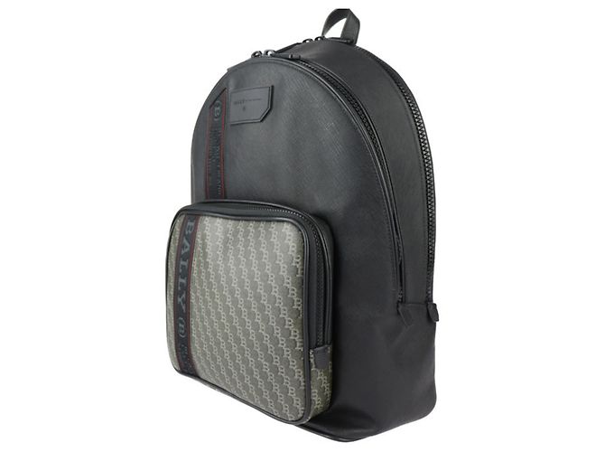 Zaino in pelle nera Bally Sarkis PBB Off Shore Nero - vista 2
