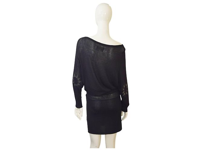 Zadig & Voltaire Zuma V Mini-Strickkleid aus Viskose Schwarz S - Ansicht 2