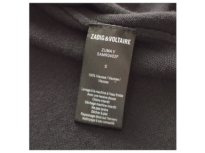 Zadig & Voltaire Zuma V Mini-Strickkleid aus Viskose Schwarz S - Ansicht 4