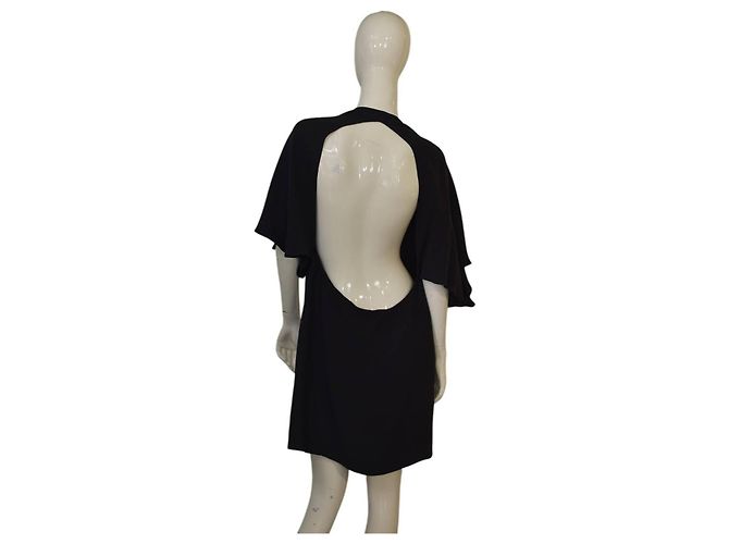 Abito mini in seta nera Chloé con zip frontale Nero - vista 2