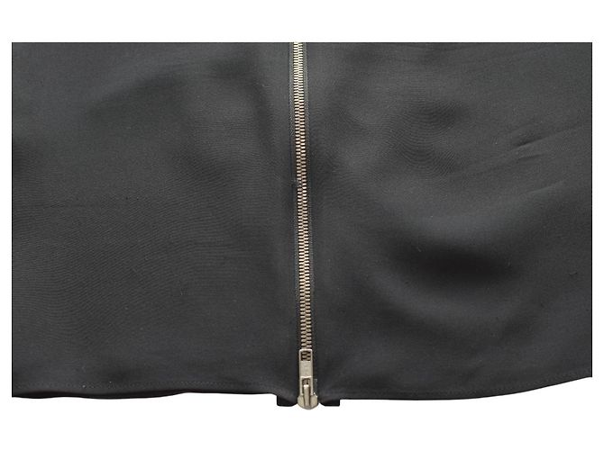 Abito mini in seta nera Chloé con zip frontale Nero - vista 5