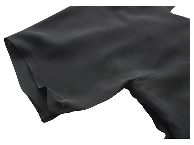 Abito mini in seta nera Chloé con zip frontale Nero - vista 7