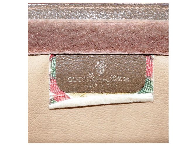GUCCI GG Supreme Web Sherry Line Clutch Bag PVC Beige Rosso 89 01 032 Auth bs21276 - vista 13
