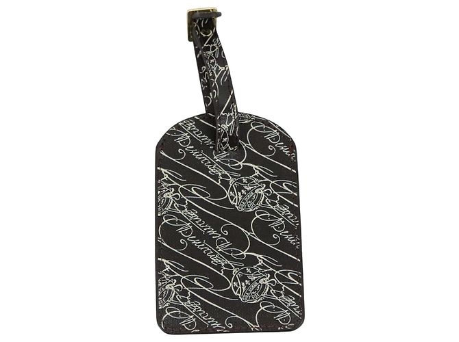 Etichetta del nome in pelle Berluti Calligraphy marrone Auth bs21332 - vista 3