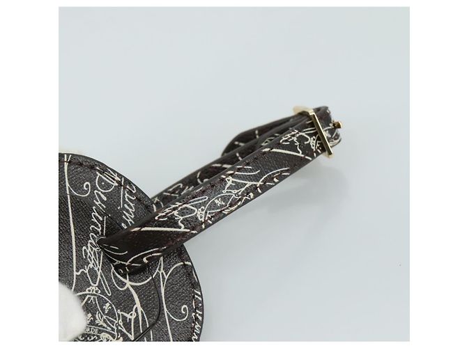 Etichetta del nome in pelle Berluti Calligraphy marrone Auth bs21332 - vista 6