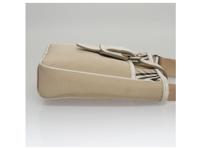 BURBERRY Nova Check Schultertasche aus Canvas Beige Auth yk16685 - Ansicht 4