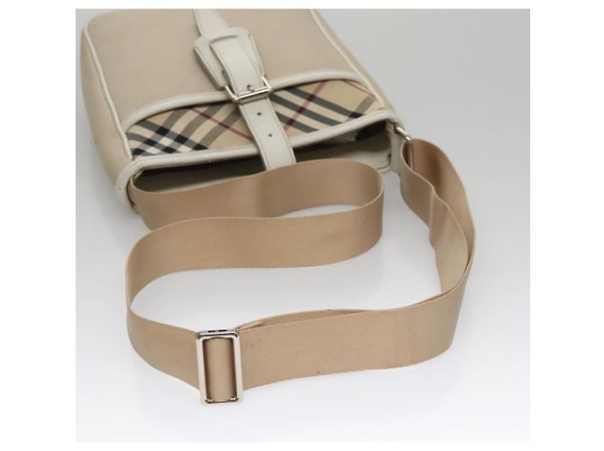 BURBERRY Nova Check Schultertasche aus Canvas Beige Auth yk16685 - Ansicht 7