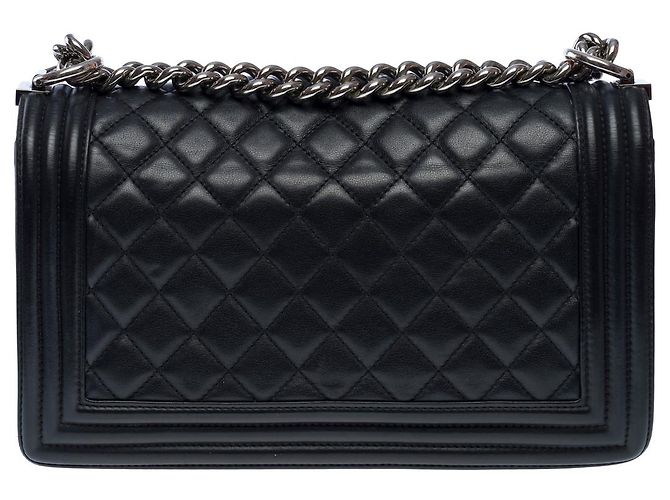 Sac CHANEL Boy en Cuir Noir - 102406 - vue 4