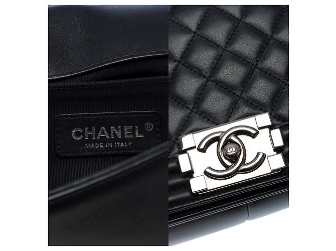 Sac CHANEL Boy en Cuir Noir - 102406 - vue 7
