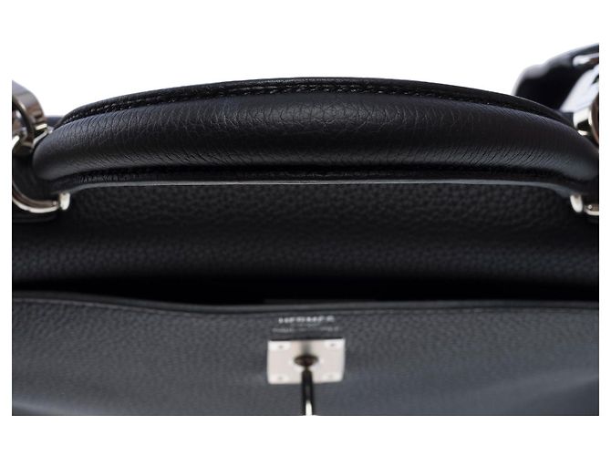 Hermès Sac HERMES Kelly 25 en Cuir Noir - 102379 - vue 10