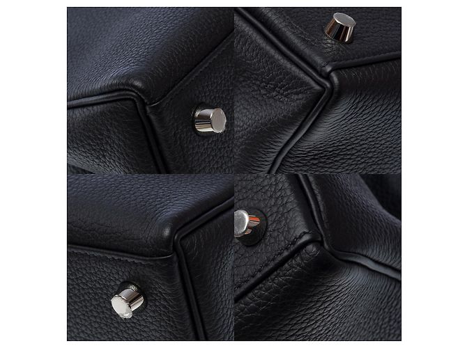Hermès Sac HERMES Kelly 25 en Cuir Noir - 102379 - vue 12