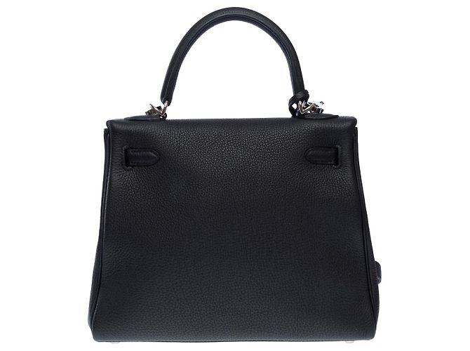 Hermès Sac HERMES Kelly 25 en Cuir Noir - 102379 - vue 4
