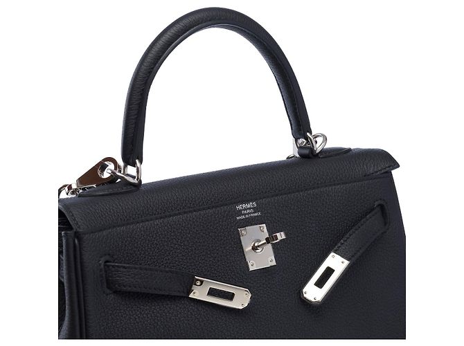 Hermès Sac HERMES Kelly 25 en Cuir Noir - 102379 - vue 7