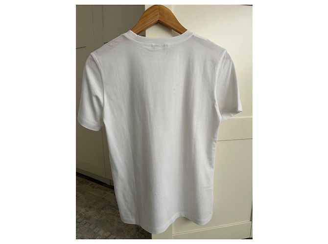 Camiseta Chanel Uniforme Blanca de Algodón con Logo de Strass Blanco - vista 5