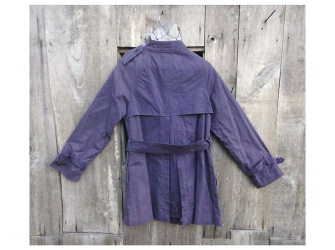 Gabardina Burberry Morada de Gabardina de Algodón Púrpura - vista 2