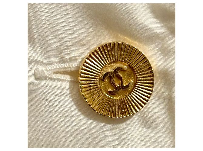 Camicia bianca vintage Chanel doppiopetto, 38 Bianco Crudo - vista 5