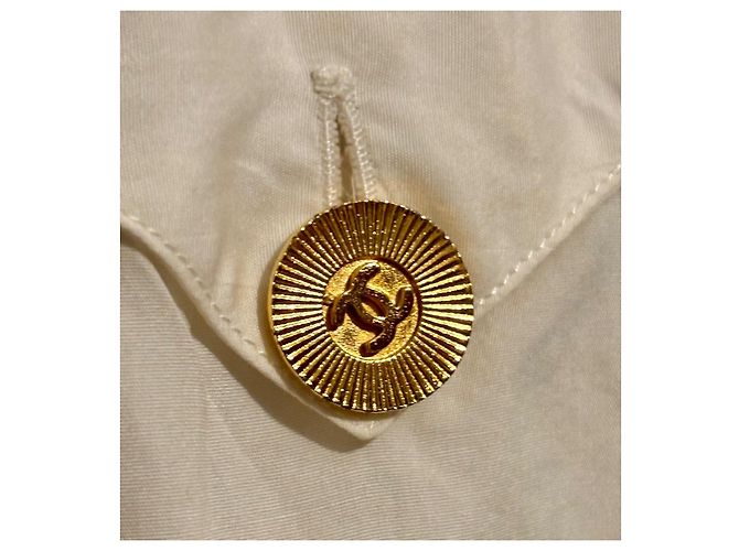 Camicia bianca vintage Chanel doppiopetto, 38 Bianco Crudo - vista 6