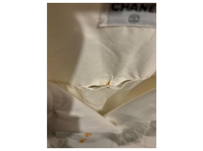 Camicia bianca vintage Chanel doppiopetto, 38 Bianco Crudo - vista 7