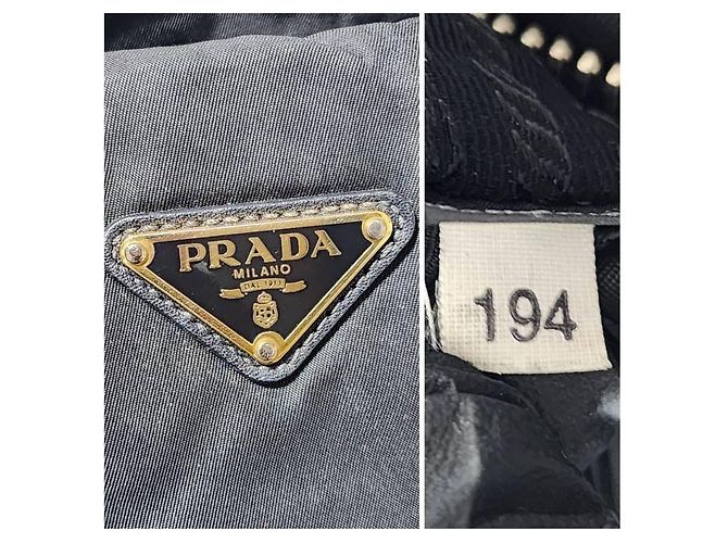 Borsa Bauletto in Nylon e Pelle Nera PRADA Nero - vista 10