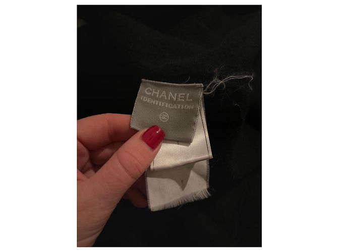 Felpa con zip Vintage Chanel Sport Line, 38 EU Nero Grigio antracite Silver hardware - vista 19