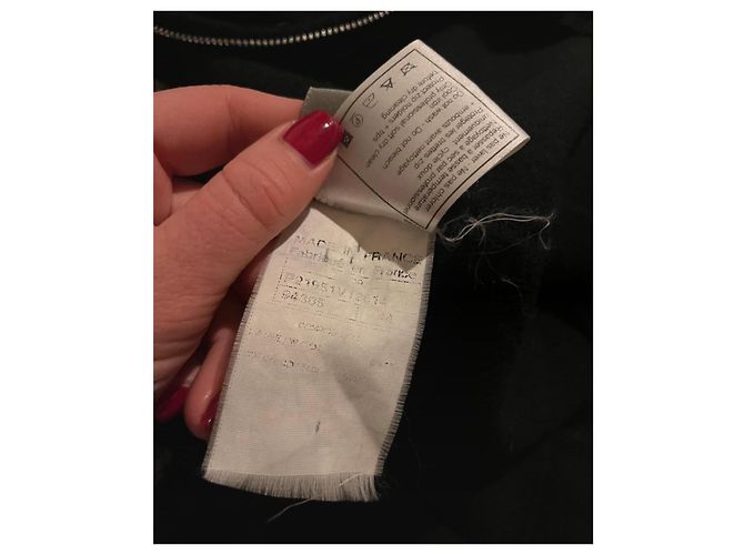 Felpa con zip Vintage Chanel Sport Line, 38 EU Nero Grigio antracite Silver hardware - vista 21