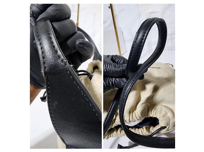 Alexander Wang Canvas Schultertasche Creme/Schwarz Roh - Ansicht 10