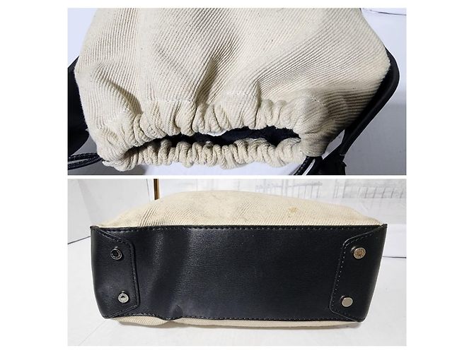 Alexander Wang Canvas Schultertasche Creme/Schwarz Roh - Ansicht 5