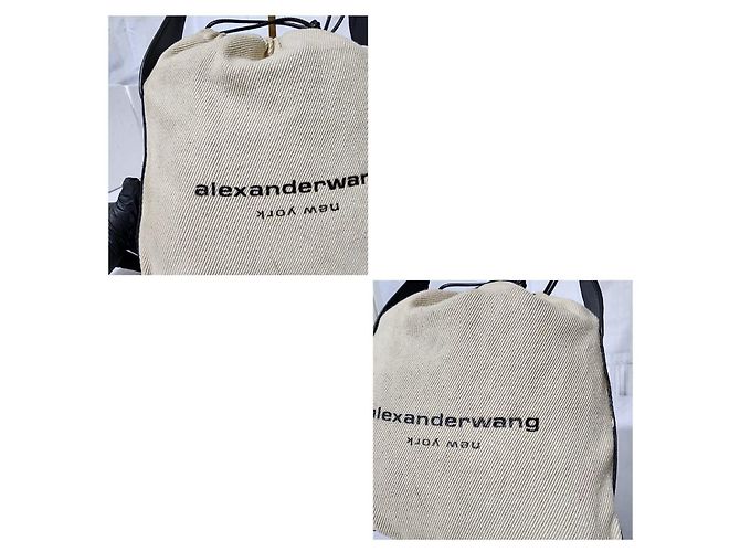 Alexander Wang Canvas Schultertasche Creme/Schwarz Roh - Ansicht 7