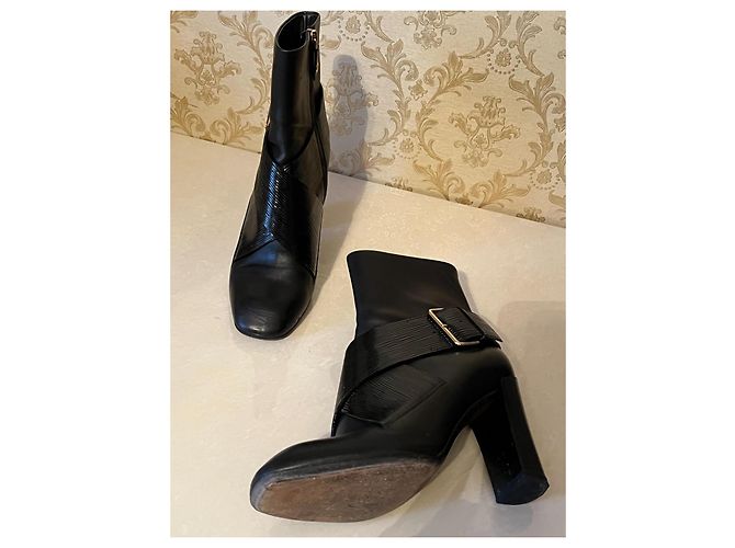 Botines de cuero negro Louis Vuitton - vista 14