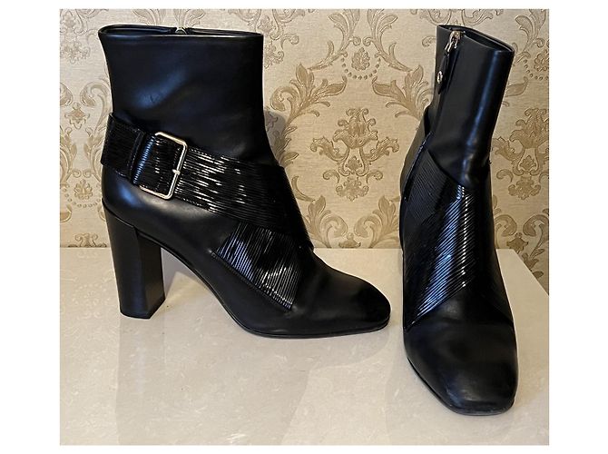 Botines de cuero negro Louis Vuitton - vista 2