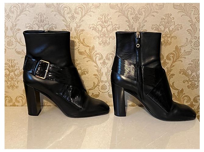 Botines de cuero negro Louis Vuitton - vista 6