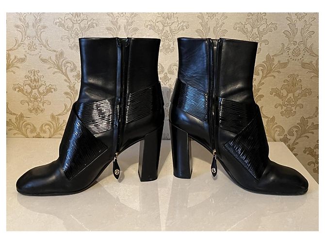 Botines de cuero negro Louis Vuitton - vista 7