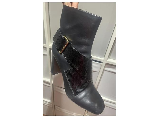 Botines de cuero negro Louis Vuitton - vista 8