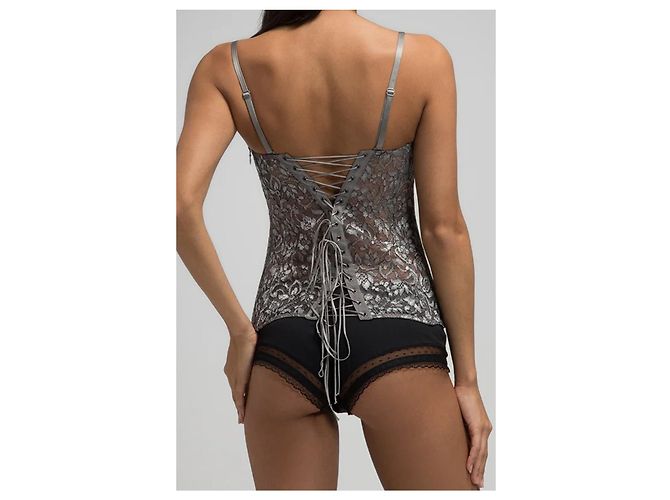 Nuovo Corset Bustier Corset La Perla con etichette - 95 B Grigio - vista 3