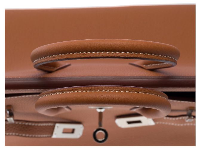 Hermès HERMES Birkin 25 Tasche aus goldenem Leder - 102380 - Ansicht 10